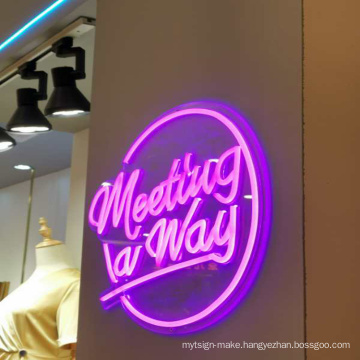 Neon sign flexible wall mounted custom led light letters outside signage